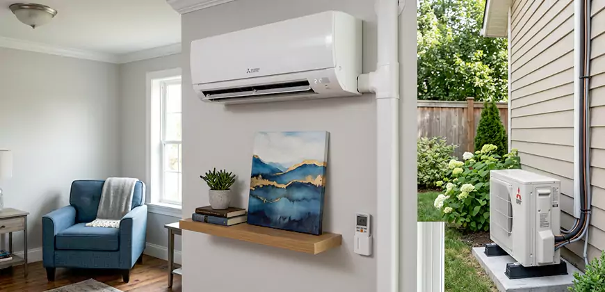 Wall Mounted Heat Pump Setup in Southaven