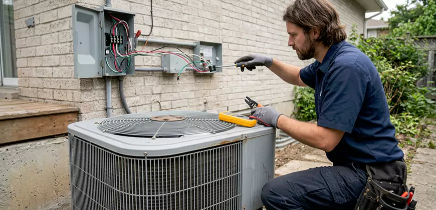 Exterior AC Unit Electrical Repair in Southaven